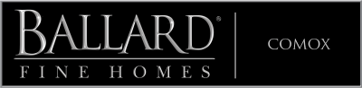 Dark logo of Ballard Fine Homes Comox, BC